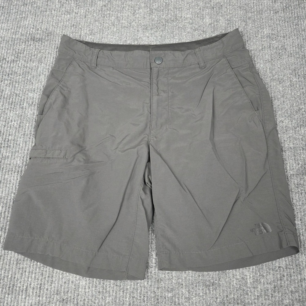 The North Face Mens Gray Hiking Trail Shorts Size 34 Regular Quick Dry Technical